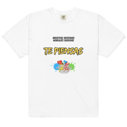 Camiseta gruesa teñida unisex TE PIENSAS